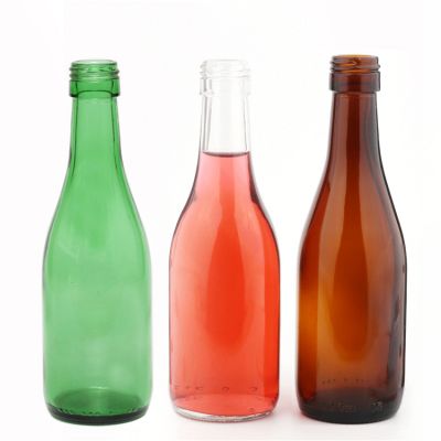 Hot sale china cylinder little empty screw lid 187ml wine champagne glass bottle for sale