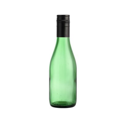 Factory sale 187ml liquor glass bottle burgundy glass bottles with lids 