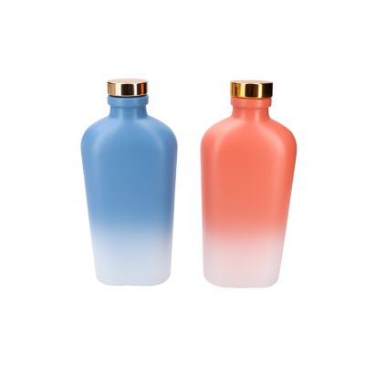 New Design 170ml Empty Orange Colorful Wide Shoulder Aroma Diffuser Glass Bottle with Cork 