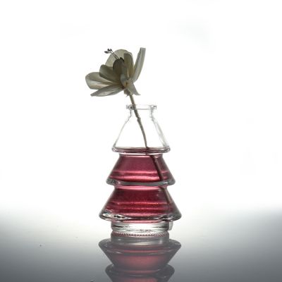 creative design custom clear pyramid shape aromatherapy glass essential oil diffuser bottle 