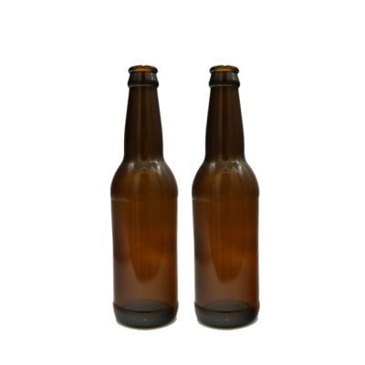 Empty Amber 330ml beer glass bottle mini long neck beer bottle 