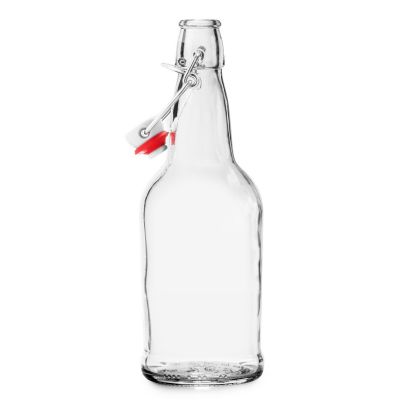 Cheap price 500ml clear recycled beer bottle wholesale