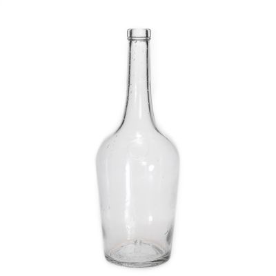Wholesale Vodka Bottle 1000ml Round Belly Glass Bottle Storage Wine Bottle With Stopper 