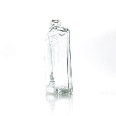 New Style 220ml Flat Shape Clear Glass Wine Bottle 