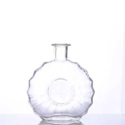 750ml Liquor Wine Bottle Glass Bottle for Vodka Whisky with Cork Lid 