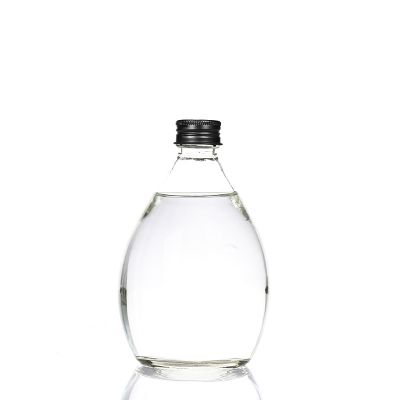 500ml cheap clear cylinder glass wine bottle glass with screw cap 