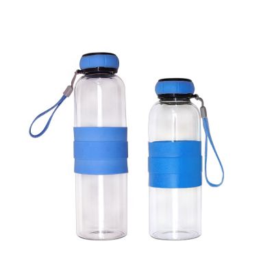 BPA Free Sport Glass Water Bottle With Silicone Sleeve 
