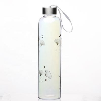 2020 new design botellas de agua glass water bottles 