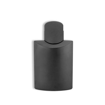 120ml black rectangular perfume glass bottle with special black cap 