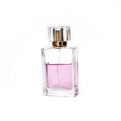 Empty 105ml Square Clear Glass Spray Perfume Bottle