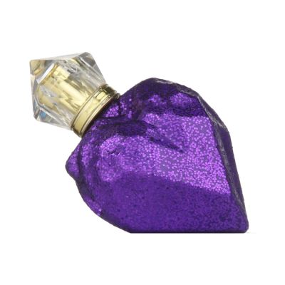 best sale 100ml purple heart shaped glass arabic perfume bottles for women 