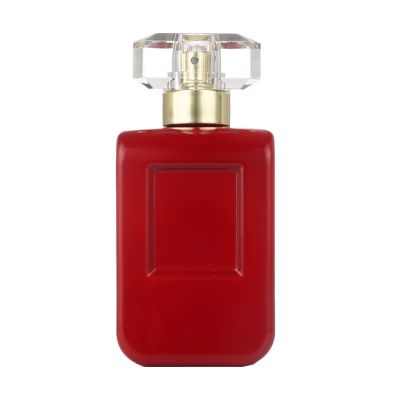 Wholesale 2020 New Design Red Glass Spray Empty Perfume Bottles 100ml with Atomizer 