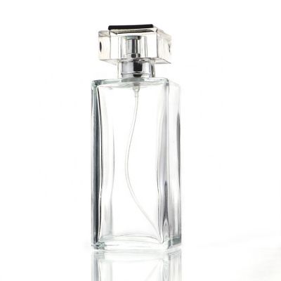 OEM 100ml Perfume Bottle Black /Transparent Square Spray Glass Perfume Bottle 