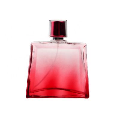 2020 Hot Sale Square Red Gradient Luxury Perfume Bottle 90 ml For Women 