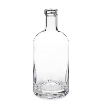 Hot Sale Flint Aspect Empty Glass Whiskey Wine Bottle With Cork Lid 
