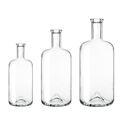 375ml 750ml Wholesale High Flint Alcohol Glass Bottle For Whiskey Vodka 