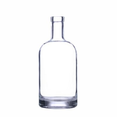 Hot Sale Extra Flint Aspect Empty Glass Whiskey Bottle With Cork Lid 
