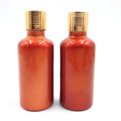 Orange Hot Sale Electroplating OEM/ODM 10ml 20ml 30ml Makeup Remover Essential Oil Toner Lotion Glass Bottles with Screw Plastic 
