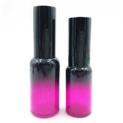 50ml Purple and black color Glass Essential oil bottle with child resistant dropper , faded color glass bottle with lids