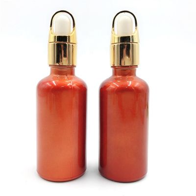 50ml Electroplate Glass Dropper Essential oil bottle with silk screen