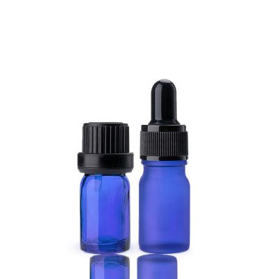 5ML Empty Blue Glass Essential Oil Bottle for Skin Care Packaging 