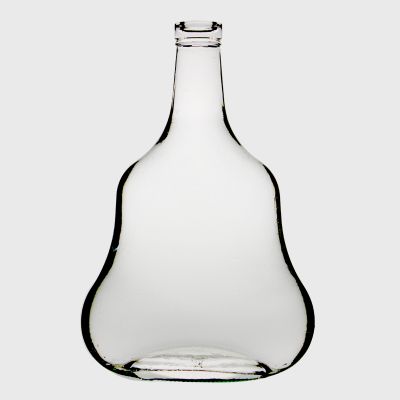wholesale custom empty clear unique special shape cork top thick base luxury whiskey wine spirits 700 ml glass bottle 