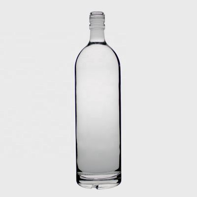 Ropp Cap Screw Top heavy Tall Round Shape 750ml Vodka Use Elegant Shaped 1000 ml Liquor Eco Glass 1 Liter Whiskey Bottle