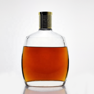 Empty Clear Spirit Glass Bottles Brandy XO 700ml Alcohol Wholesale Cognac Glass Liquor Bottles With Cork Lids 