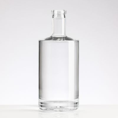 Factory price 750ml vodka bottle brandy Liquor gin glass bottle with stopper 