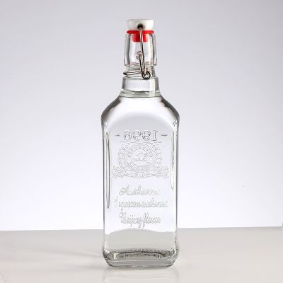 Custom Whiskey Glass Bottle 1000ml Liquor Empty Glass Bottle For Whiskey 