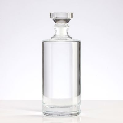 500ml custom liquor glass bottle Spirits bottles with glass cap 