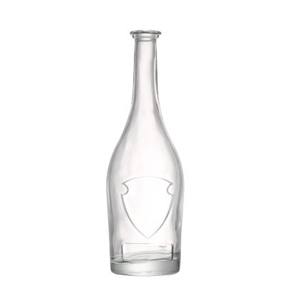 Bulk clear empty glass bottle 700 ml liquor and wine packaging with stopper 