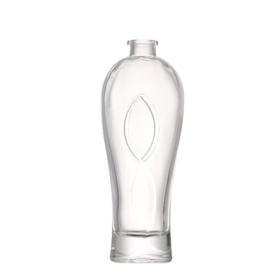 Best price 500 ml Super Flint Heavy Base Square Glass Liquor Bottle thin mouth With cover 