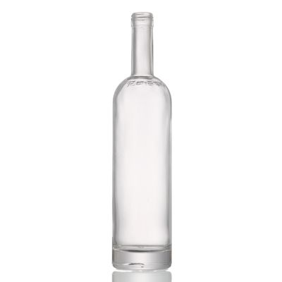 Tall liquor bottle 750 ml clear glass vodka bottle for ice liquor in cranberry flavor
