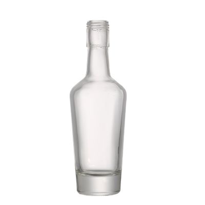 China round long neck bottle 250 ml Clear Glass Wine Liquor Bottles With Stopper 
