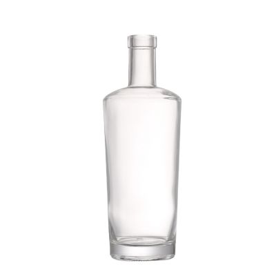 Wholesale Clear 700Ml Liquor Whisky Glass Wine Bottle Vodka spirits bottle with cork 