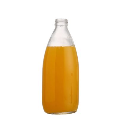Custom Clear Matte Empty Round 500 ml Juice Beverage Glass Bottle With Screw 