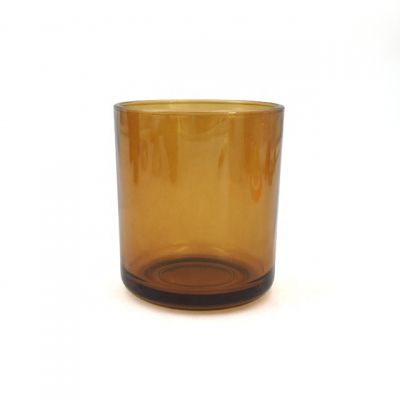 wholesale cheap 13oz amber color candle jars and wood lid UK