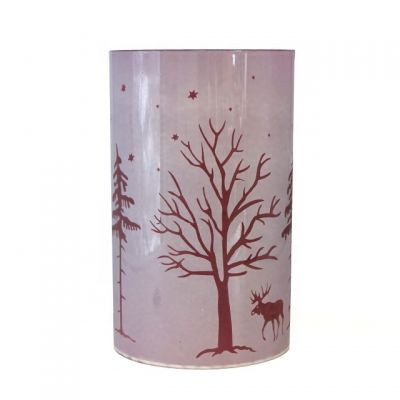 Large Dark Red Votive Glass Candle Holders Jars Glass Tube For Candle