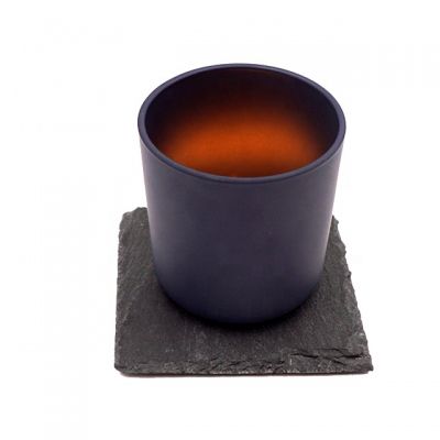 2019 European most favored opaque matte grey glass candle cup