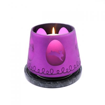purple glass lamp shade unique candle jars for home decor 