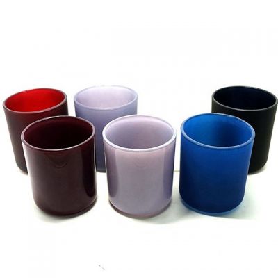 Multi Color Fashionable European Style Glass Candle Holder