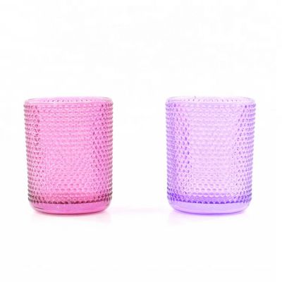 Mescente amethyst candle cup holder set