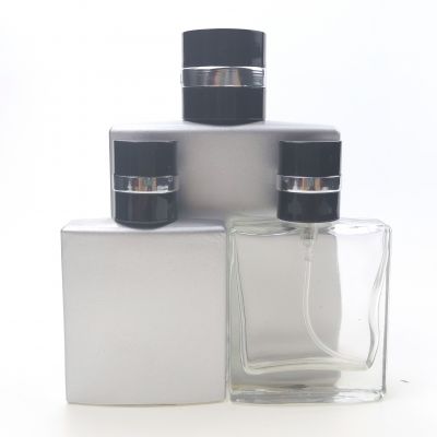25ml square glass spray bottle /press bottle fine mist moisturizing perfume cosmetics empty bottle
