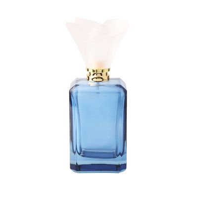 100ml Multiple colors square bottom transparent glass perfume bottle 