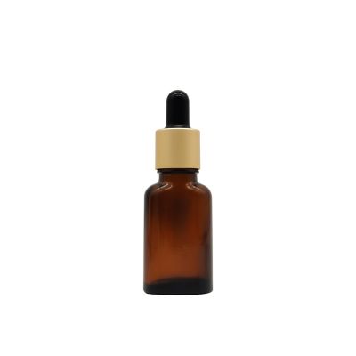 Hot sale amber glass essential oil bottle for cosmetic 10ml empty flat shape with dropper