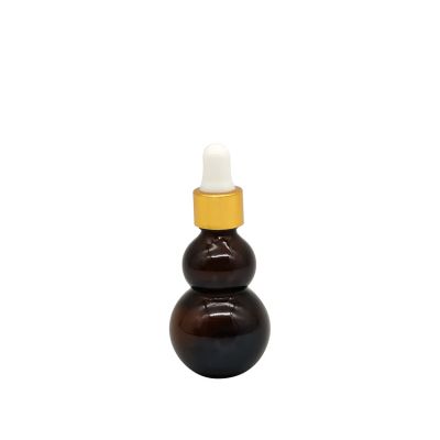 10ml glass gourd bottle amber for massage oil bear oil essential oil