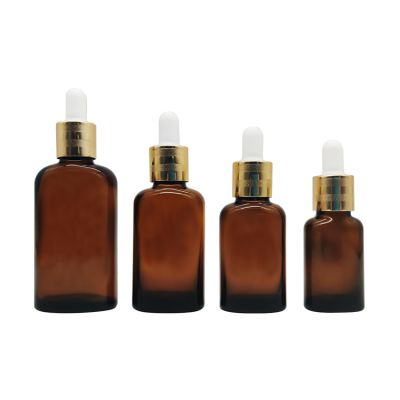 10ml 20ml 30ml 50ml luxury amber flat essential oil dropper bottles