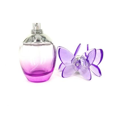 Creative 100ml perfume bottle with flower shaped cap
