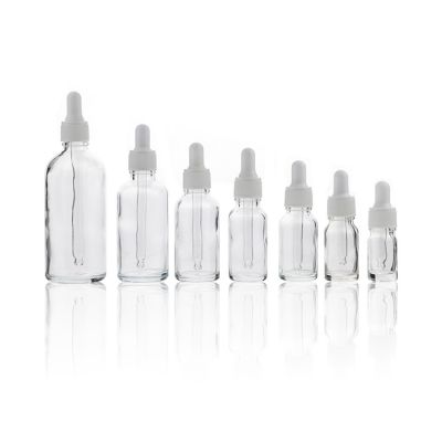 Clear Glass Dropper Bottle Packing 10ml 20ml 30ml 50ml Essential Oil Serum Glass Dropper Bottle